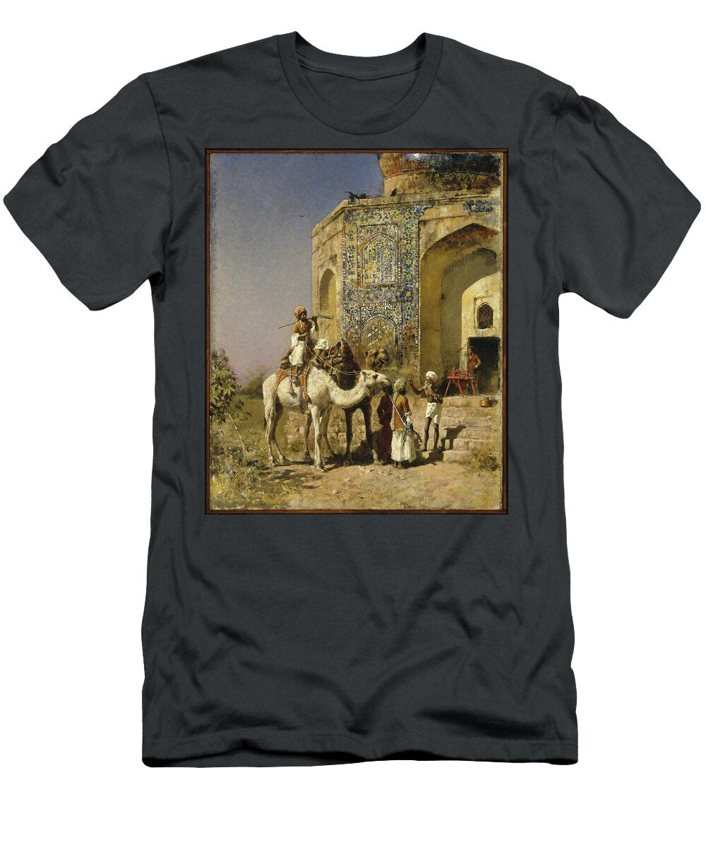 6 the Old Blue Tiled Mosque Outside of Delhi India Edwin Lord Weeks T-Shirt
