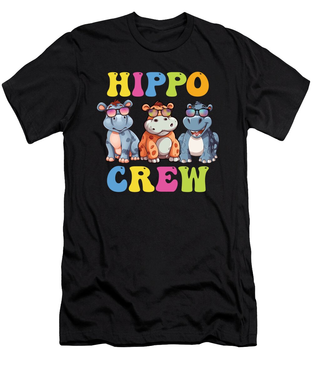 Funny Hippos Hippopotamus Hippocrew Me T-Shirt
