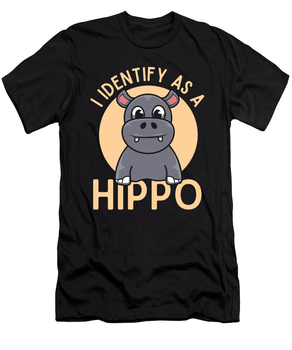I Identify As Hippo Hippos Lover Me T-Shirt