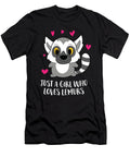 Just a Girl Who Loves Lemurs Cute Lemur Girl Eq Designs T-Shirt