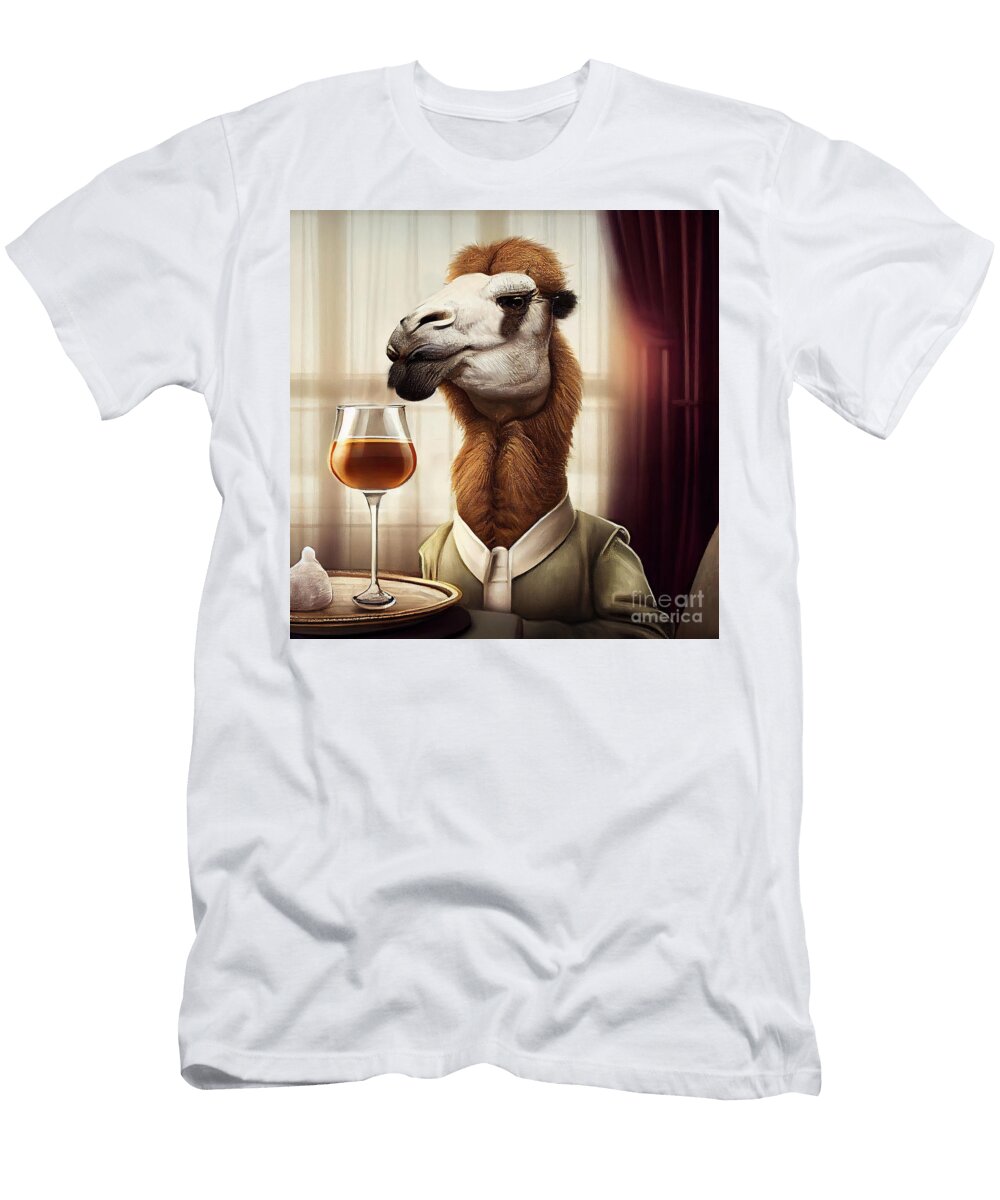 Portrait for Camel Having Drink N Akkash T-Shirt