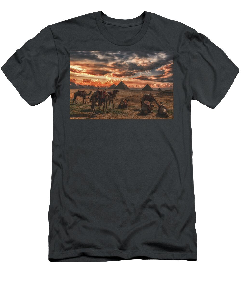 Sunset Among the Pyramids Joe Desousa T-Shirt